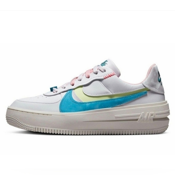 Womens Nike AF 1 Platform shoes DZ5197-100 White Green Pink Sz 10 sneaker - Picture 4 of 12